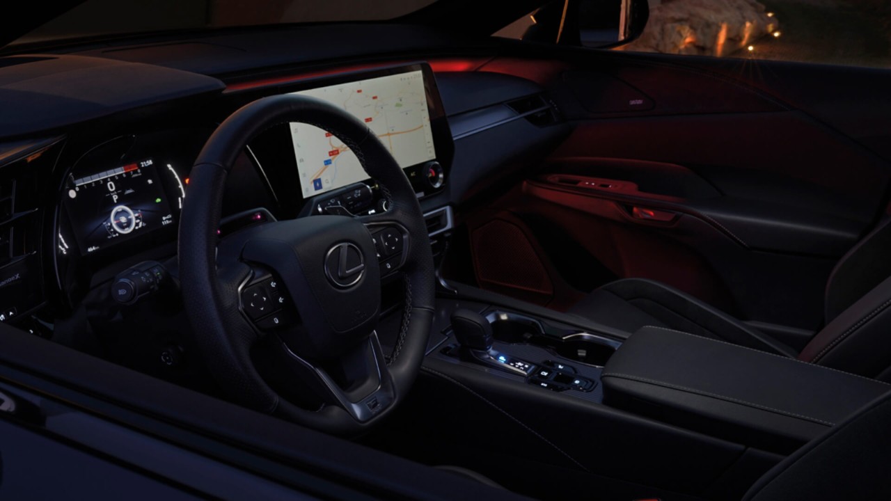 Lexus RZ cockpit interior display