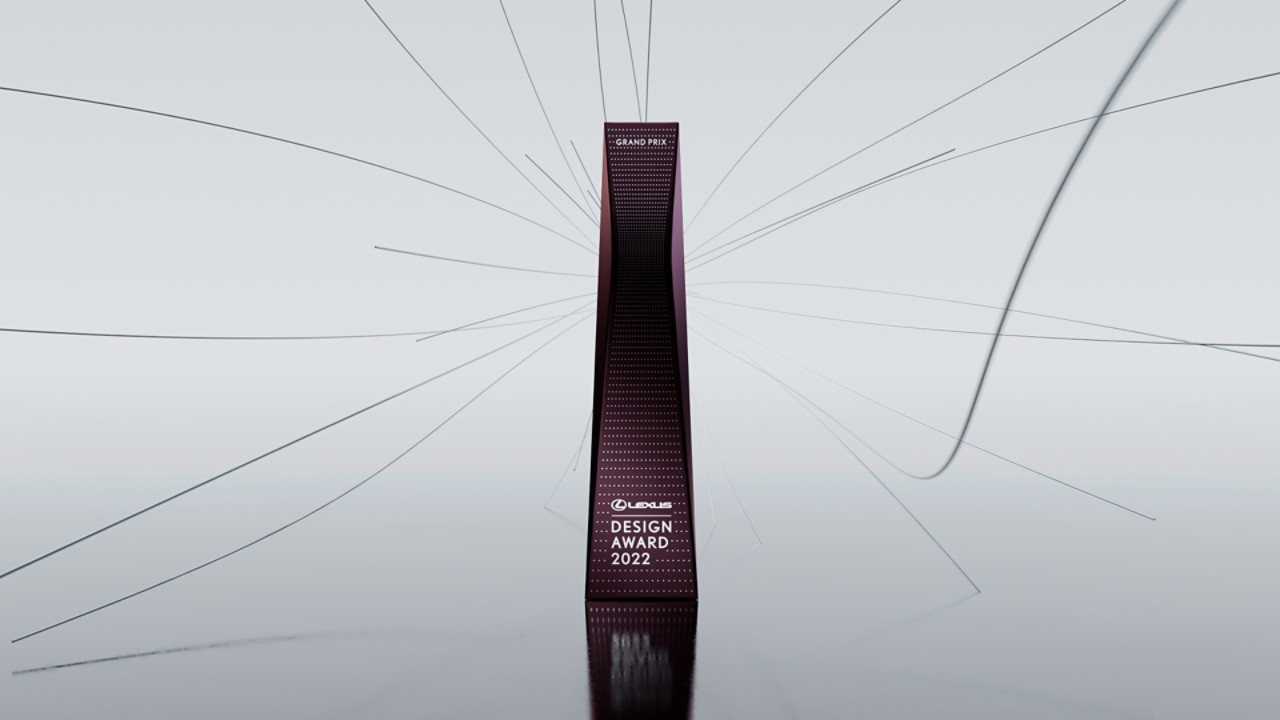 Die Trophäe des Lexus Design Award 2022 Grand Prix
